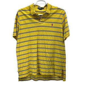 Polo Ralph‎ Lauren Yellow Mens Striped Short Sleeve Collared Polo Shirt XXL